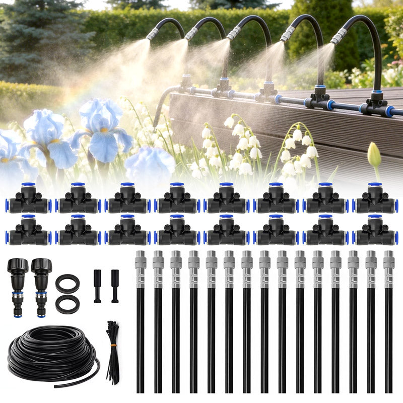 360° Adjustable Drip Irrigation Kit with Misting Nozzles