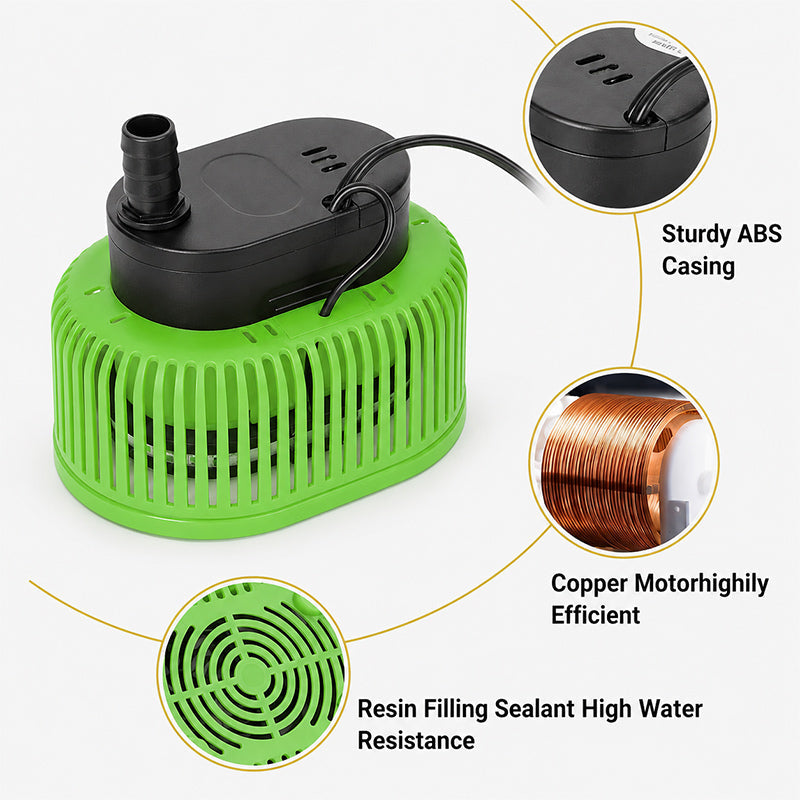 Pool Cover Pump Above Ground with 16ft Hose & 4 Adapters