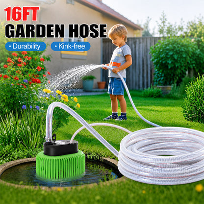 Pool Cover Pump Above Ground with 16ft Hose & 4 Adapters