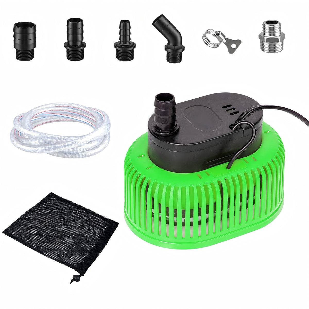 Pool Cover Pump Above Ground with 16ft Hose & 4 Adapters