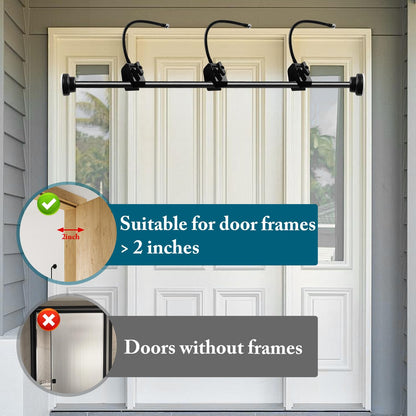 Adjustable Garland Hanger for Front Door — No Drill, No Damage