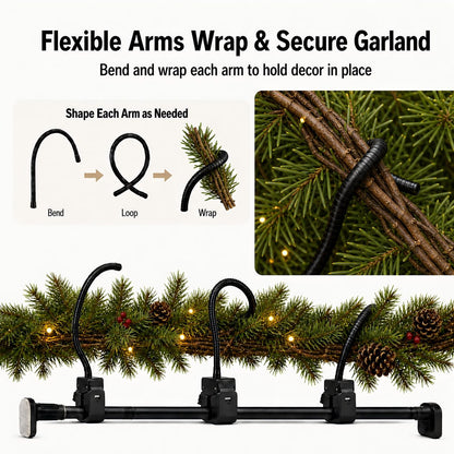 Adjustable Door-Frame Garland Hanger — No Drill, Fits 32–81 in
