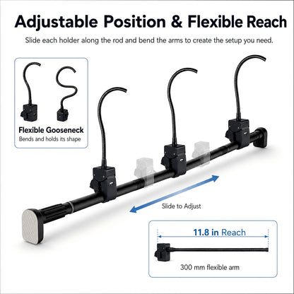 Adjustable Door-Frame Garland Hanger — No Drill, Fits 32–81 in