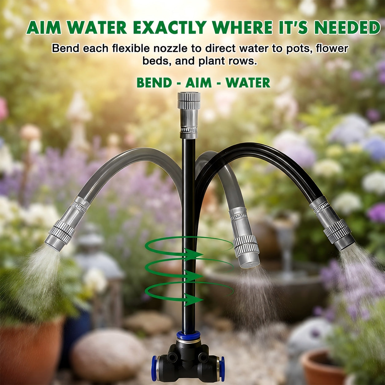 360° Adjustable Drip Irrigation Kit with Misting Nozzles