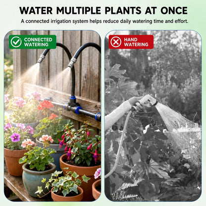 360° Adjustable Drip Irrigation Kit with Misting Nozzles
