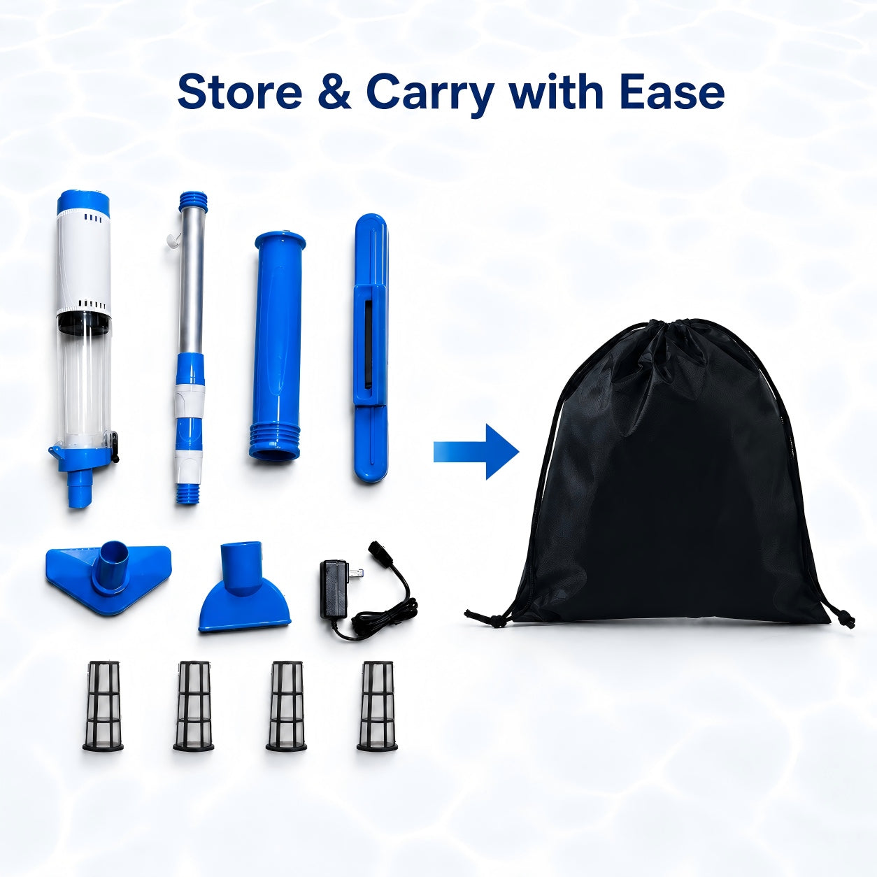 3 in 1 Cordless Rechargeable Pool Vacuum Cleaner
