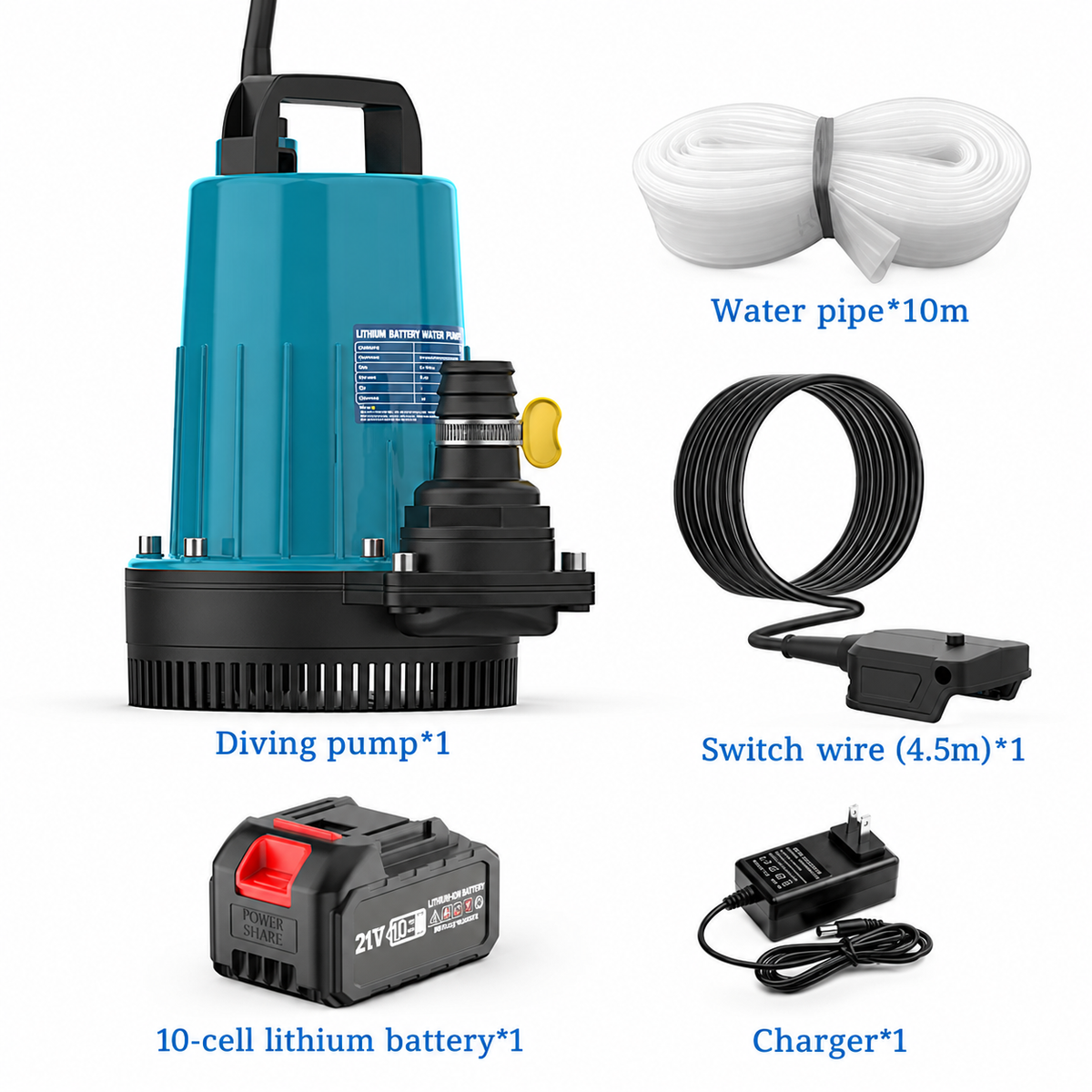BAXVO 21V Cordless Submersible Water Pump