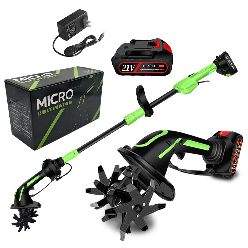 2-IN-1 Cordless Garden Tiller Cultivator for Small Gardens & Raised Beds