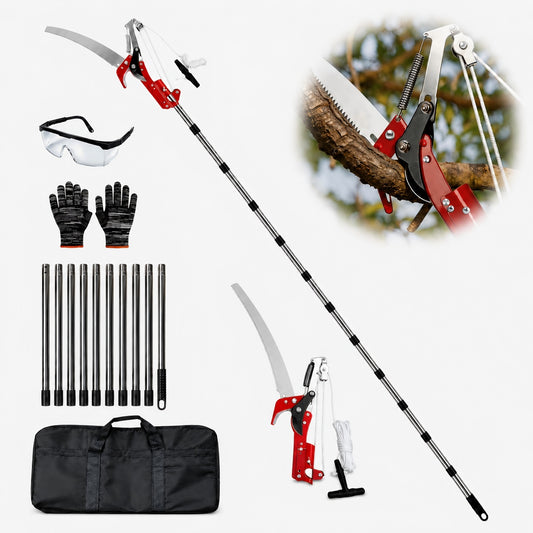 Manual Pole Saw & Tree Pruner for Backyard Tree Trimming